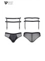 Porte-jarretelles et slip noir - Regnes