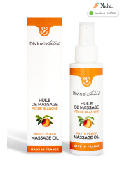 Huile de massage gourmande BIO pêche blanche