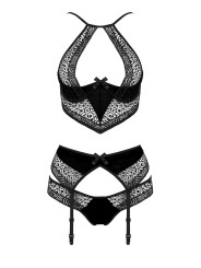 Ensemble à jarretelles Scarlet noir - Passion