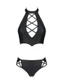 Bustier et string faux cuir Nancy - Passion