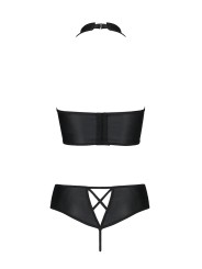 Bustier et string faux cuir Nancy - Passion