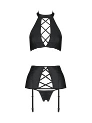 Ensemble sexy faux cuir Nancy - Passion