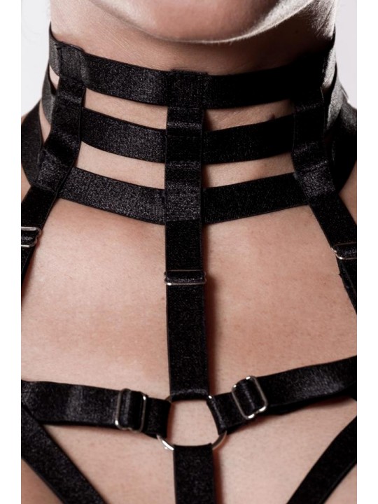 Set sexy fetish harnais et voile - Grey Velvet