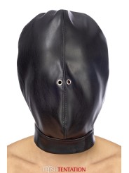 Cagoule BDSM fermée simili cuir - Fetish Tentation