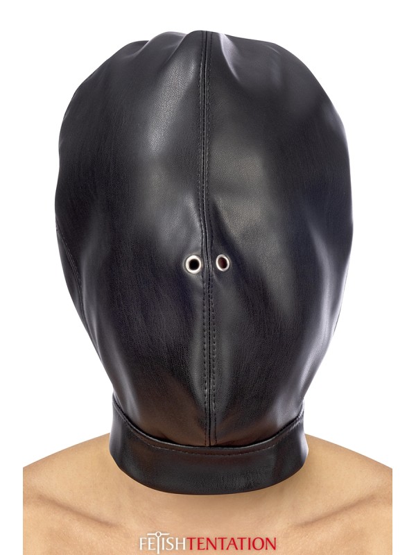 Cagoule BDSM fermée simili cuir - Fetish Tentation
