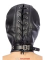 Cagoule simili cuir avec bandeau amovible - Fetish Tentation