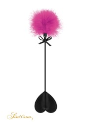 Tapette coeur avec pompon fuchsia - Sweet Caress