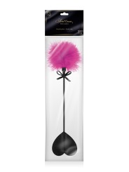 Tapette coeur avec pompon fuchsia - Sweet Caress
