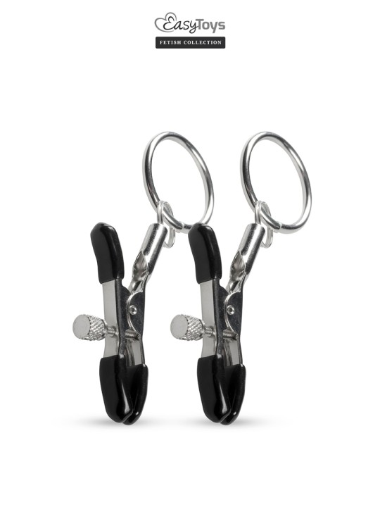 Pinces à tétons avec anneau - Easytoys Fetish Collection
