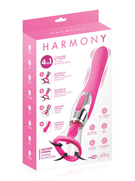Stimulateur 4 en 1 Harmony fuchsia - Yoba