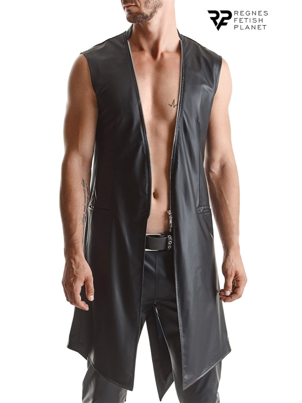 Veste longue sans manche wetlook Marco - Regnes