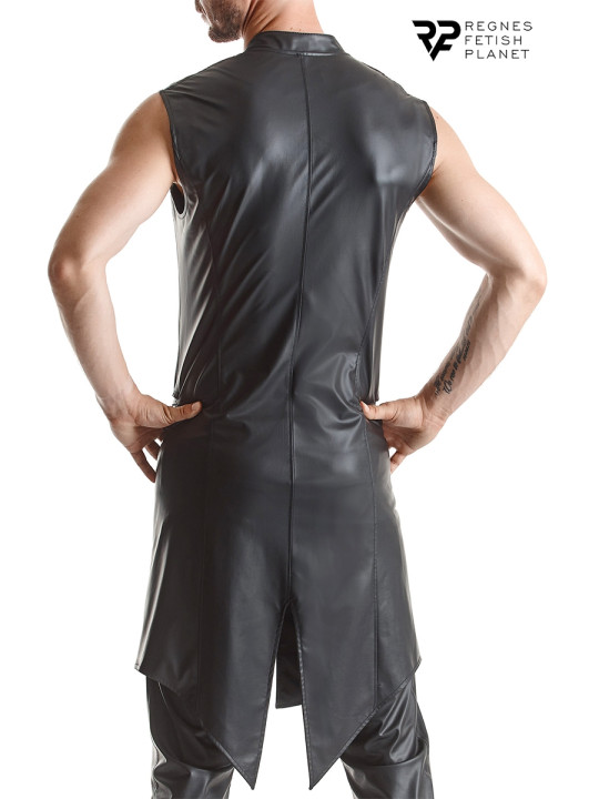 Veste longue sans manche wetlook Marco - Regnes