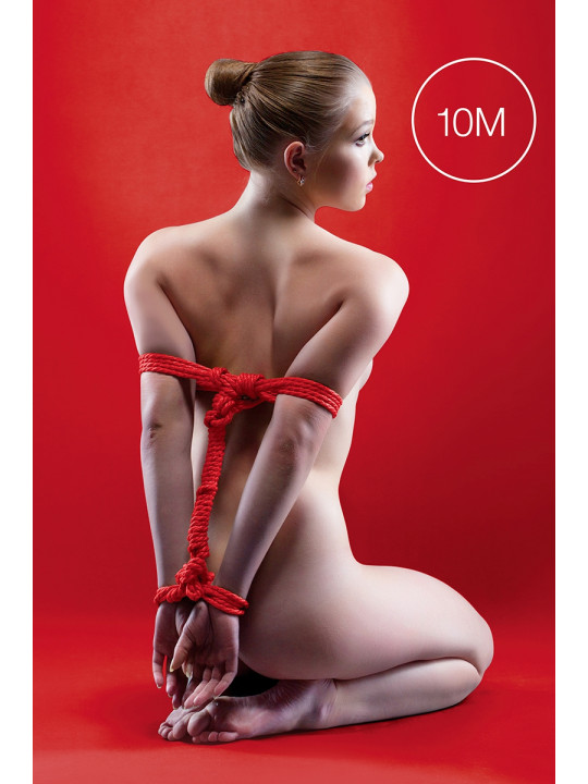 Corde de bondage Japonais 10m rouge - Ouch