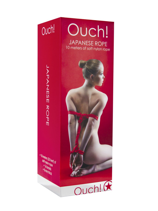 Corde de bondage Japonais 10m rouge - Ouch