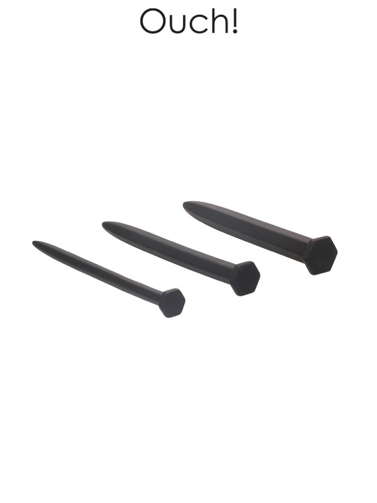 Set de 3 plugs urétraux Grands clous - Ouch!
