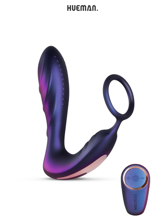 Plug vibrant et cockring Black Hole - Hueman