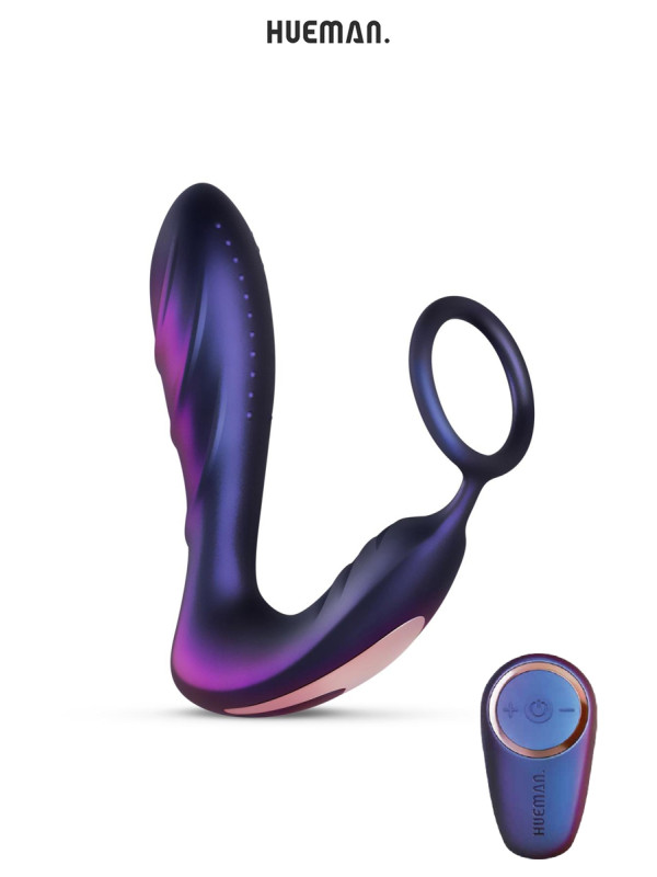 Plug vibrant et cockring Black Hole - Hueman