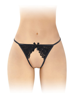 String ficelle ouvert Sandra noir - Fashion Secret