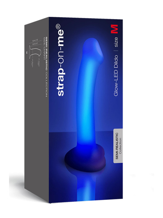 Dildo lumineux violet - Strap-On-Me