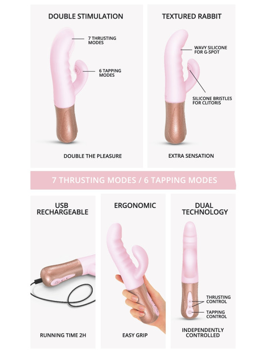 Vibro Rabbit Sassy Bunny rose - Love to Love