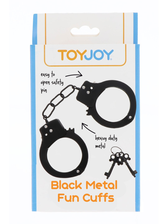 Menottes métal noires - Toy Joy