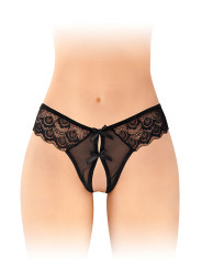 String ouvert Alicia noir - Fashion Secret