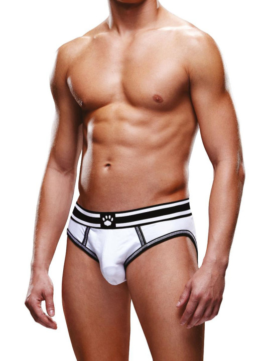 Slip ouvert blanc et noir - Prowler
