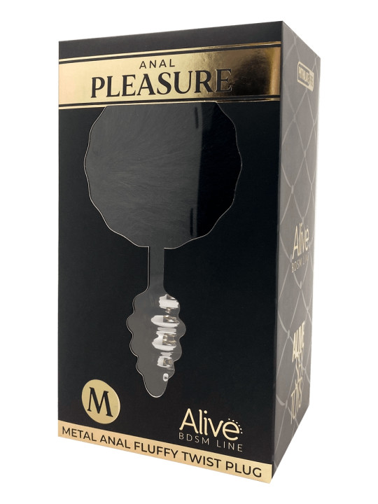 Plug métal Fluffy Twist M noir - Alive