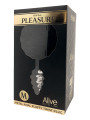 Plug métal Fluffy Twist M noir - Alive