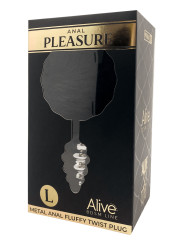 Plug métal Fluffy Twist L noir - Alive