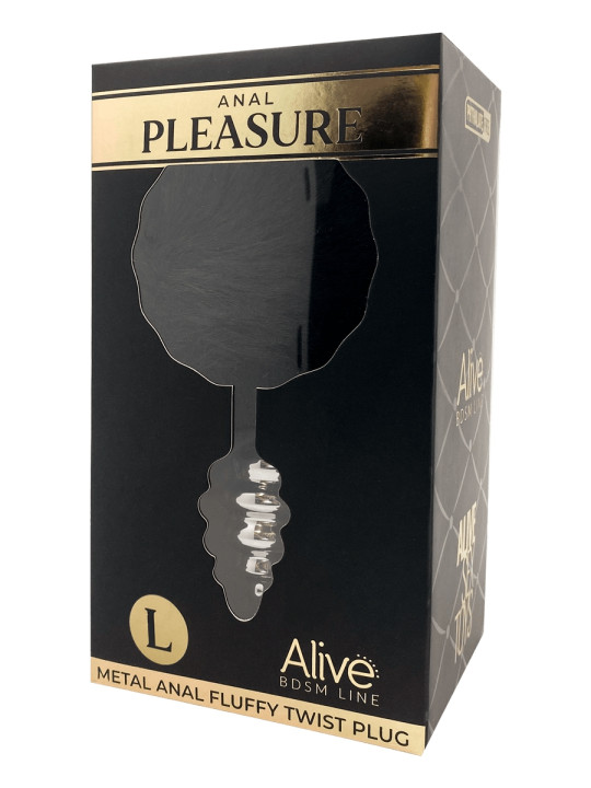 Plug métal Fluffy Twist L noir - Alive