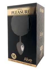 Plug métal Fluffy M noir - Alive