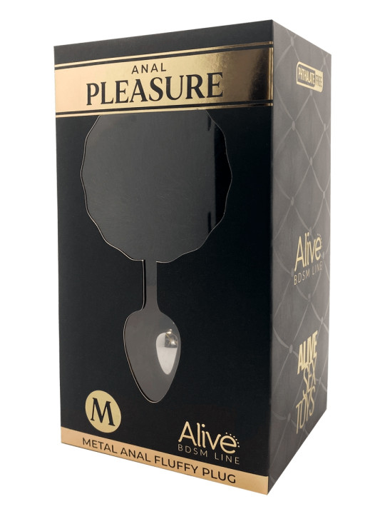 Plug métal Fluffy M noir - Alive