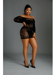 Mini robe résille N°07 Queen Size - Moonlight