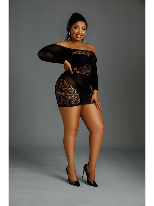 Mini robe résille N°07 Queen Size - Moonlight