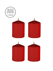 4 bougies SM rouges parfumées - Ouch!