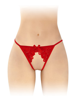 String ficelle ouvert Sandra rouge - Fashion Secret