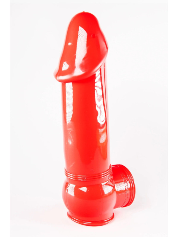 Gaine de pénis semi-réaliste rouge 19x4,5 cm - Zizi