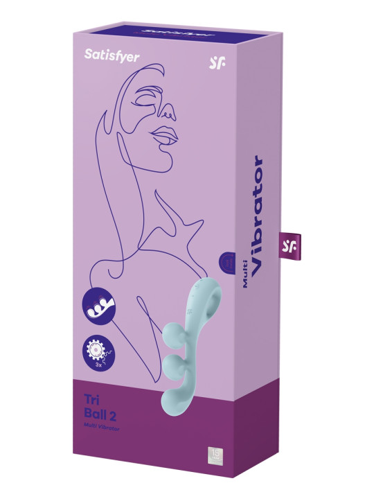 Multi-vibromasseur Tri Ball 2 bleu - Satisfyer