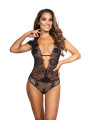 Body tulle et dentelle noir V-9900 - Axami