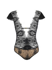 Body tulle et dentelle noir V-9900 - Axami
