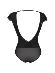 Body tulle et dentelle noir V-9900 - Axami