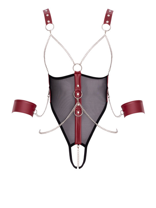 Body de bondage ouvert et seins nus - Cottelli Bondage