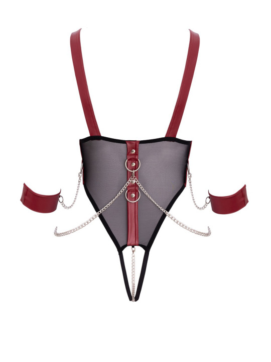 Body de bondage ouvert et seins nus - Cottelli Bondage