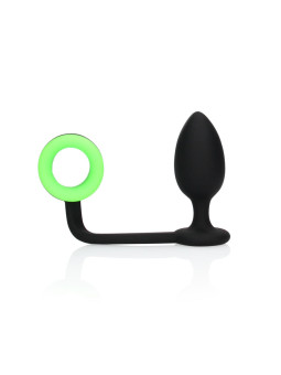 Plug avec cockring phosphorescent - Ouch
