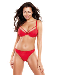 Soutien-gorge push-up rouge V-10351 - Axami