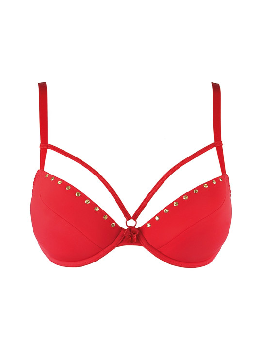 Soutien-gorge push-up rouge V-10351 - Axami