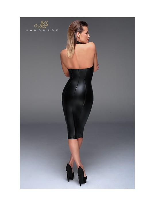 Robe moulante wet look F160