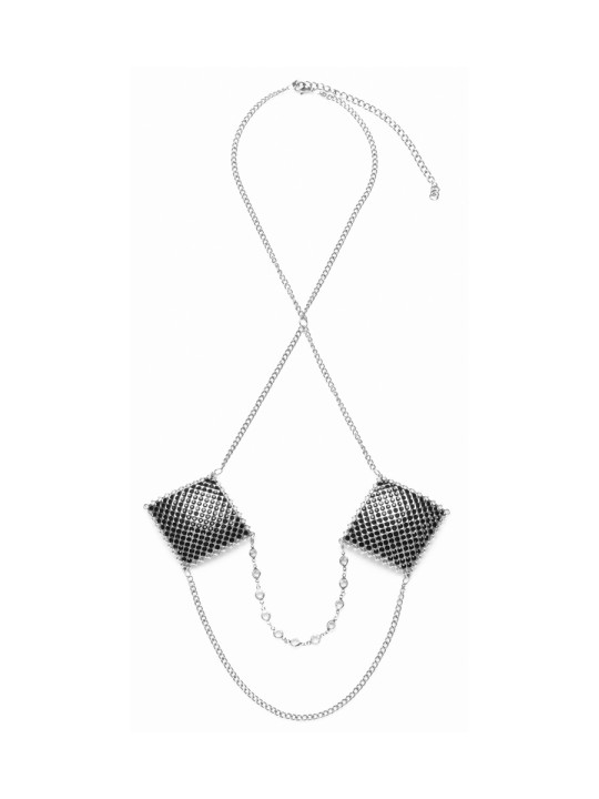 Caches tétons avec chainette de cou - Cotelli Accessoire
