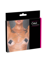 Caches tétons avec chainette de cou - Cotelli Accessoire
